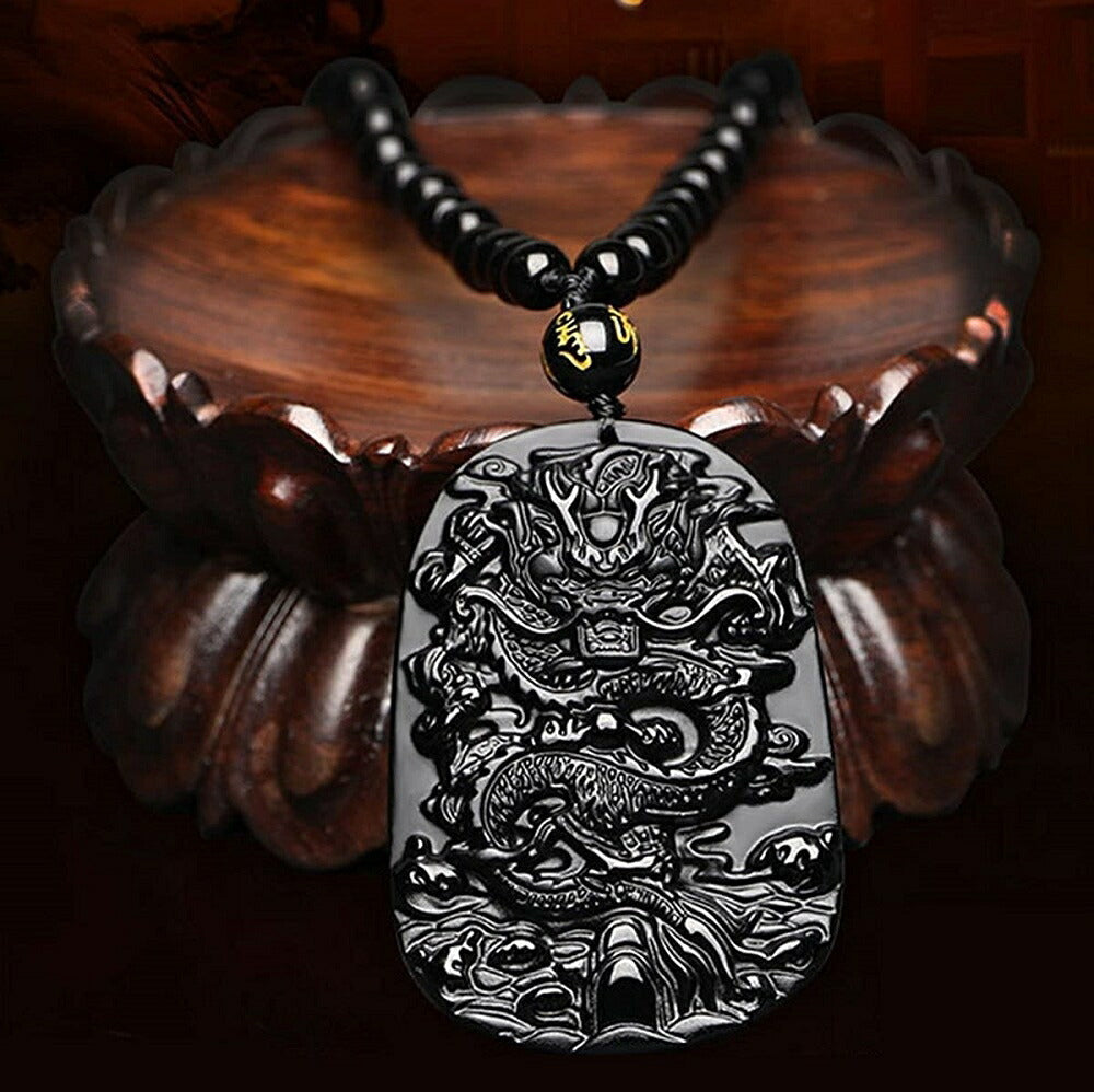 風水 アクセサリー | 龍神 黒数珠ネックレス 風水ギフト – AiO JAPAN