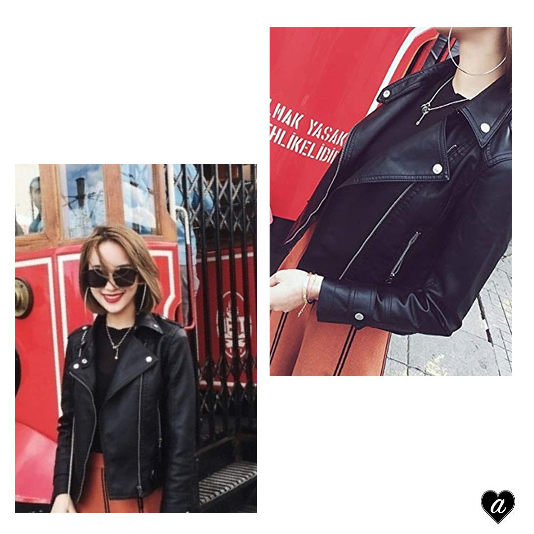 アウター ジャケット | レディースPUレザーライダースジャケット シンプル軽量