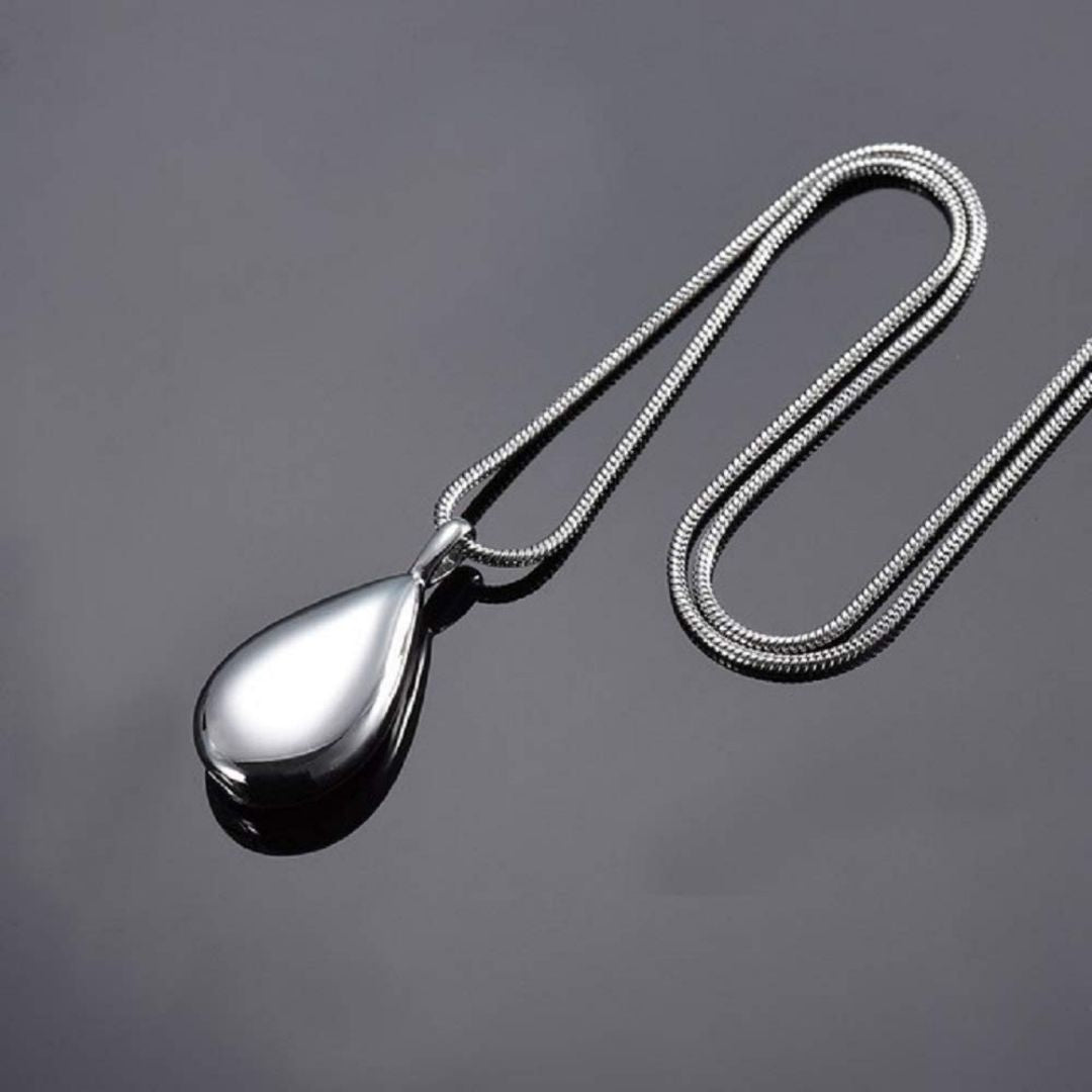 ネックレス | 遺骨ネックレス シルバー 雫形ペンダント 【漏斗＋ドライバーセット付き】