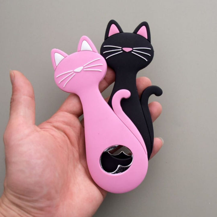 雑貨 その他 | 猫モチーフ シリコン持ち手の栓抜き（全2色・磁石付き）
