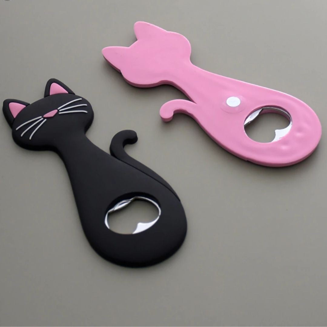雑貨 その他 | 猫モチーフ シリコン持ち手の栓抜き（全2色・磁石付き）