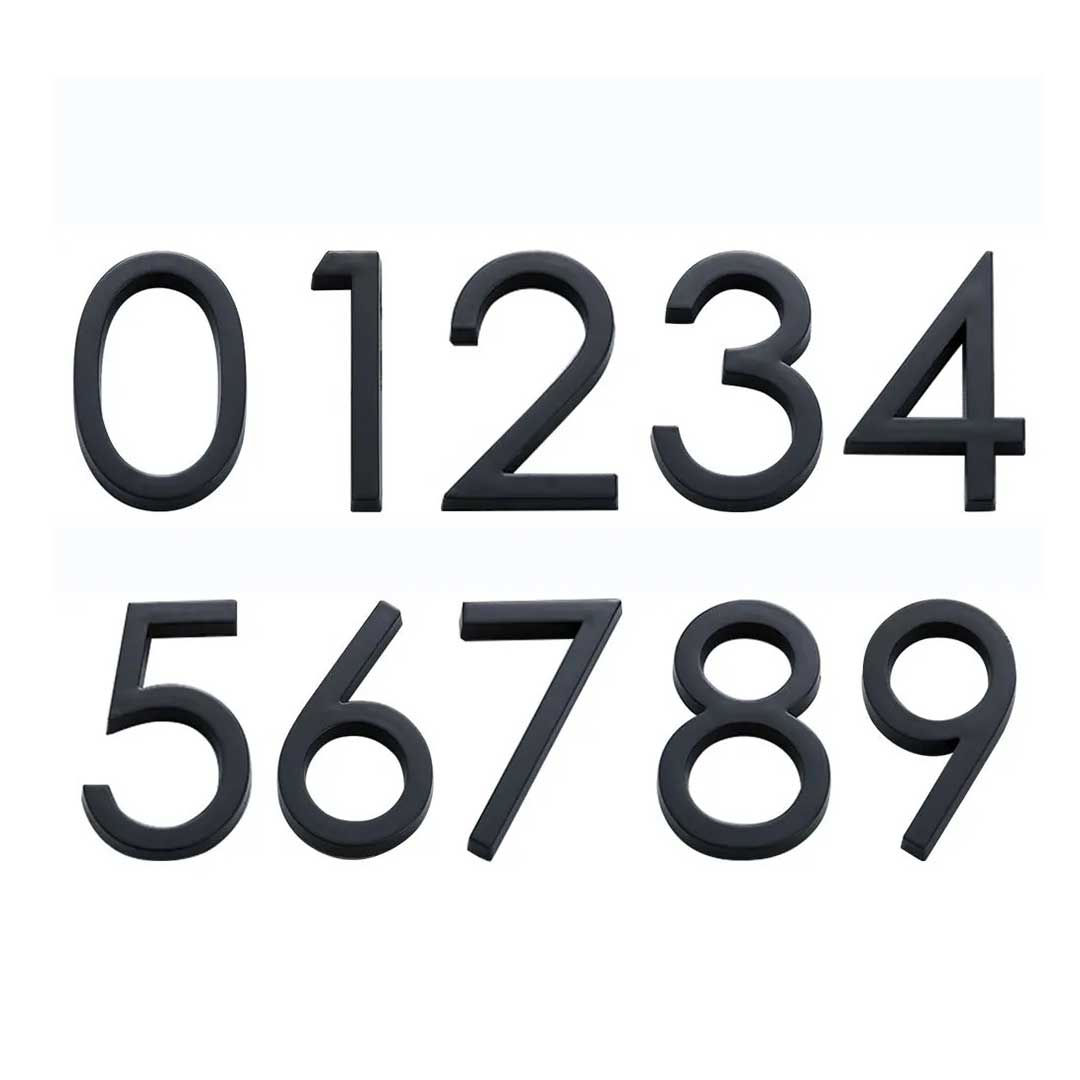 インテリア雑貨 その他 | ゴシック数字部屋番号プレート ブラック立体デザイン