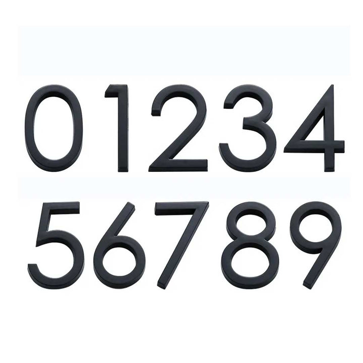 インテリア雑貨 その他 | ゴシック数字部屋番号プレート ブラック立体デザイン