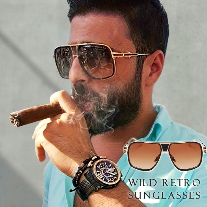 サングラス | レトロ大きめサングラス UVカット 男女兼用