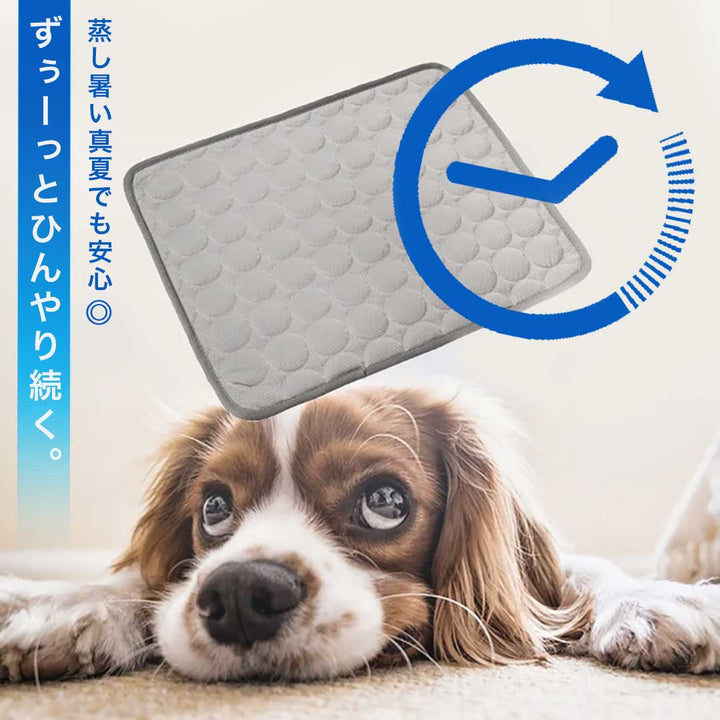 ペットグッズ | 接触冷感ペット用クールマット2XL - 犬猫兼用、洗える、グレーorブルー