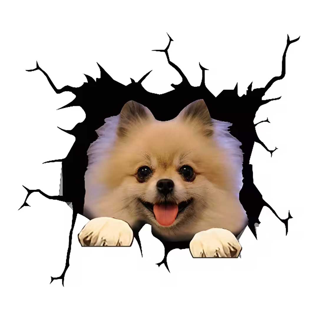 車 アクセサリー | 3D飛び出すわんちゃんステッカー - 車用ドレスアップグッズ