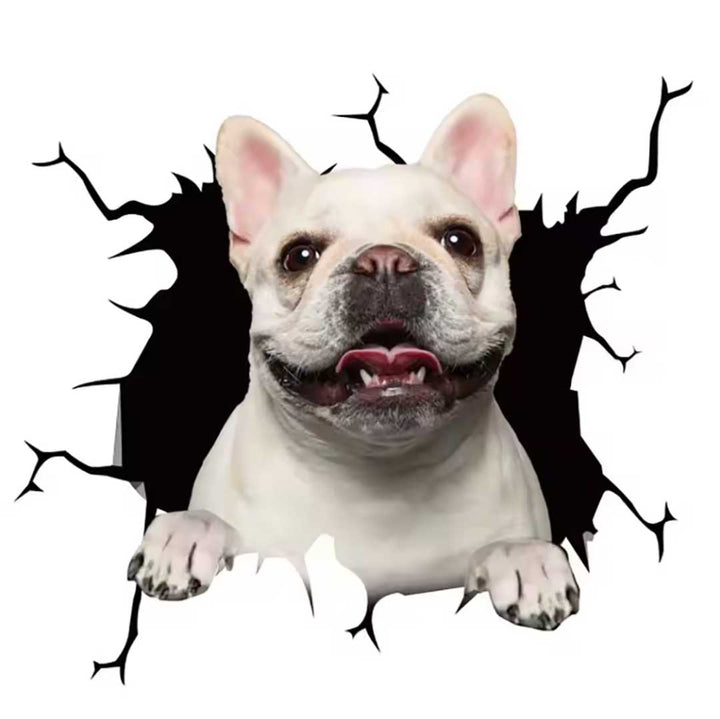 車 アクセサリー | 3D飛び出すわんちゃんステッカー - 車用ドレスアップグッズ