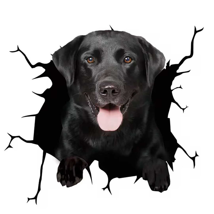 車 アクセサリー | 3D飛び出すわんちゃんステッカー - 車用ドレスアップグッズ