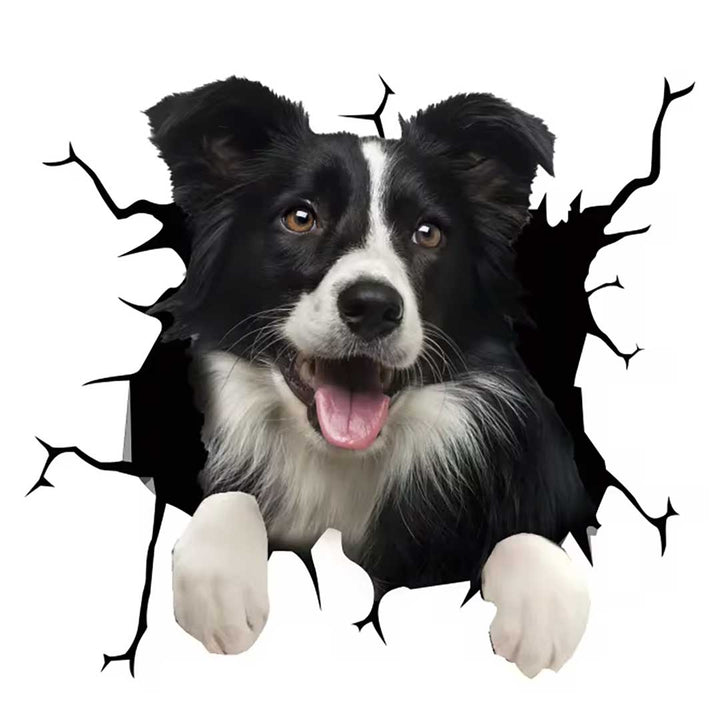 車 アクセサリー | 3D飛び出すわんちゃんステッカー - 車用ドレスアップグッズ