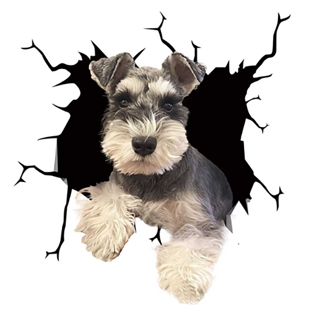 車 アクセサリー | 3D飛び出すわんちゃんステッカー - 車用ドレスアップグッズ