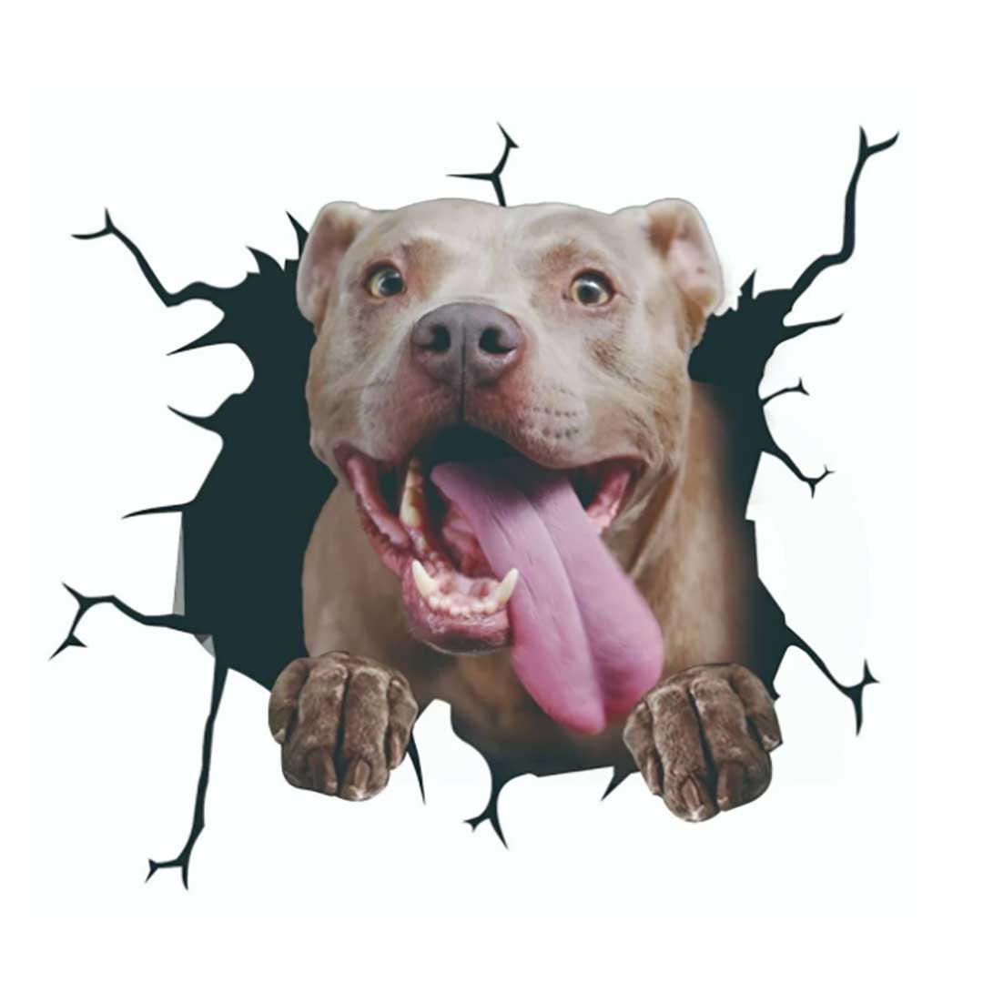 車 アクセサリー | 3D飛び出すわんちゃんステッカー - 車用ドレスアップグッズ