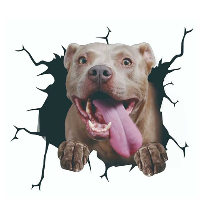 車 アクセサリー | 3D飛び出すわんちゃんステッカー - 車用ドレスアップグッズ