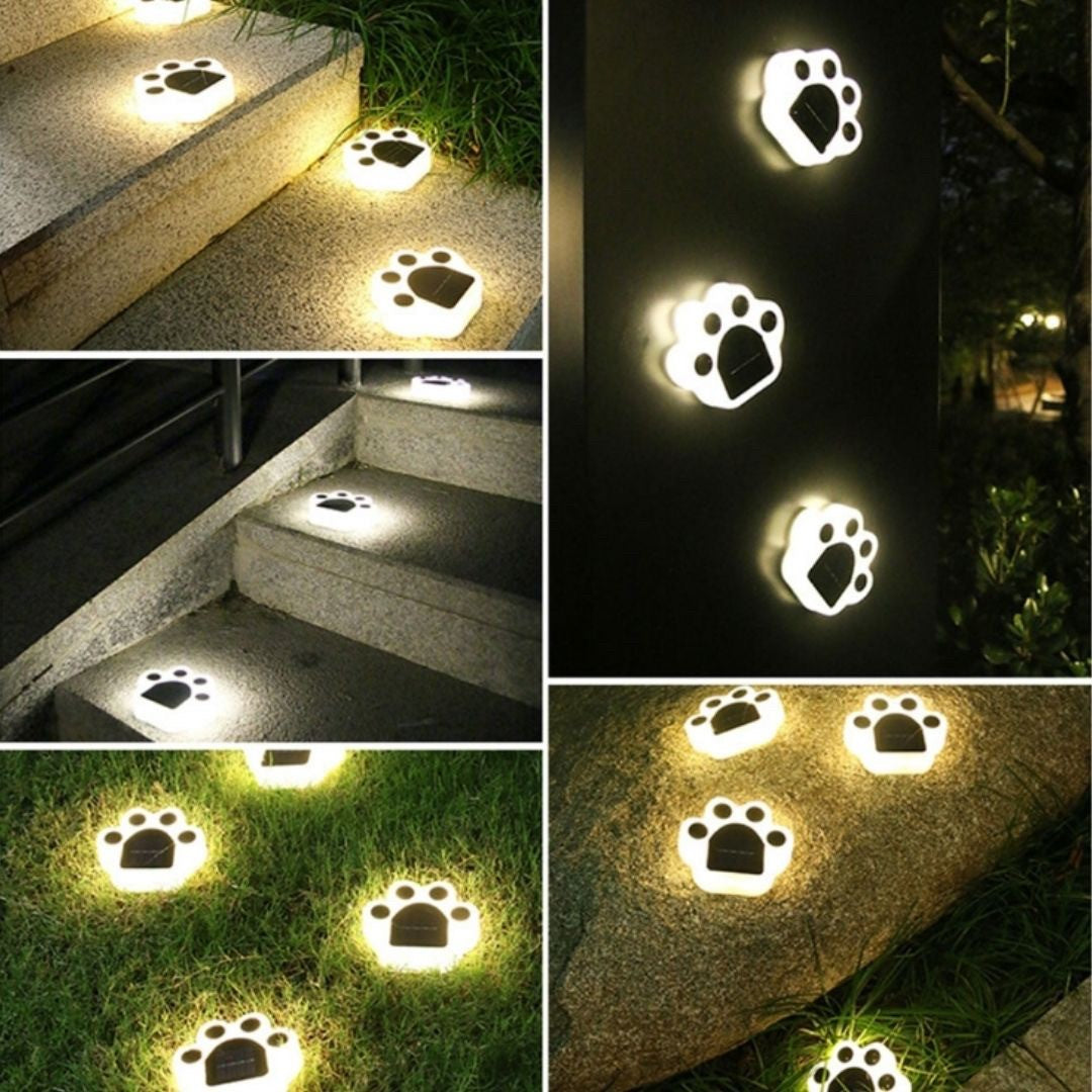 インテリア照明 | 猫の肉球ソーラーガーデンライト8個セット IP65防水 LED