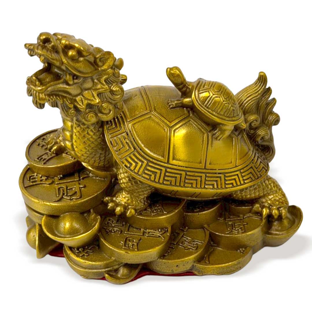 風水 インテリア | 開運龍亀ブロンズ置物 - 金運・財運向上 ロングイ