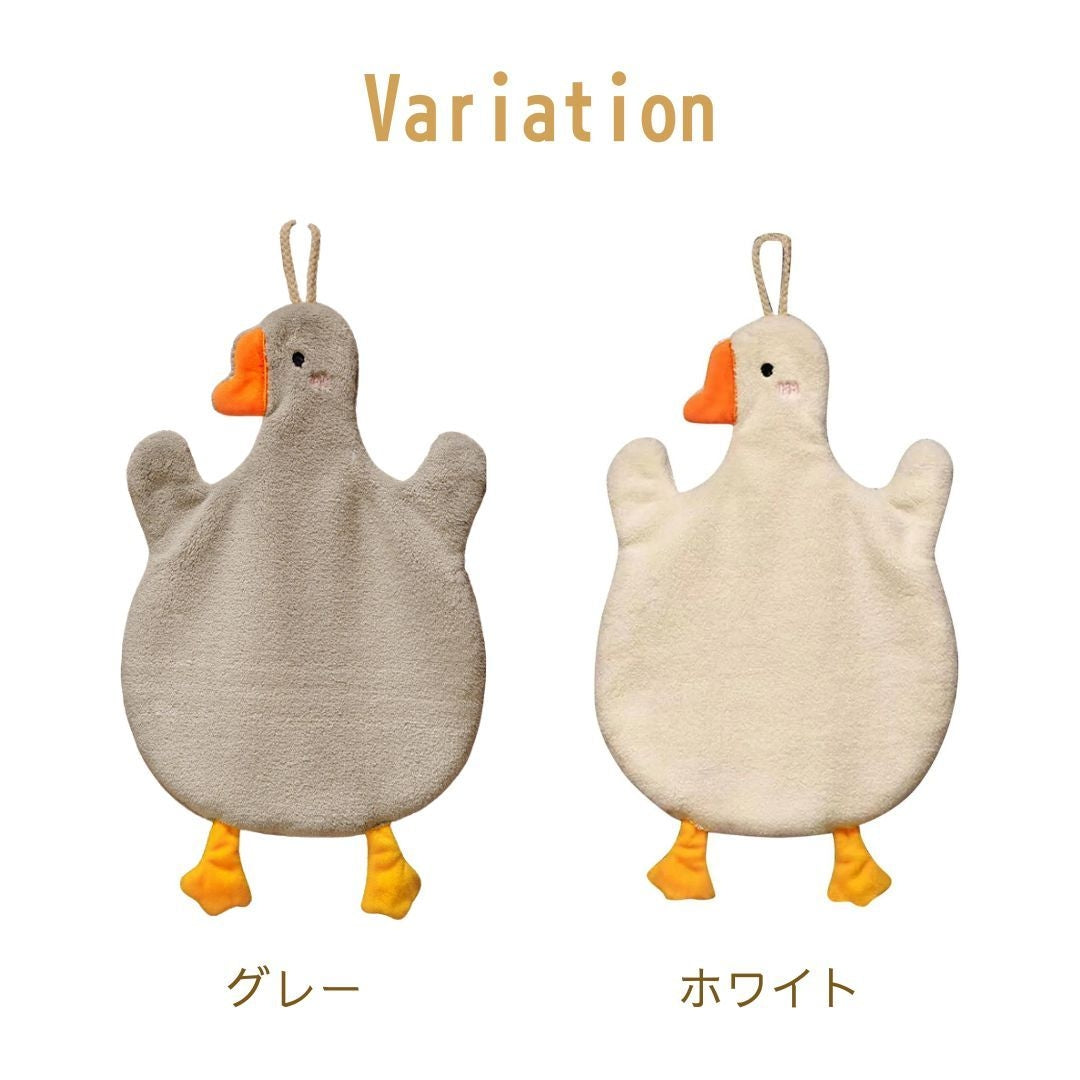 雑貨 その他 | アヒル柄ふわふわ速乾ハンドタオル（全2色）