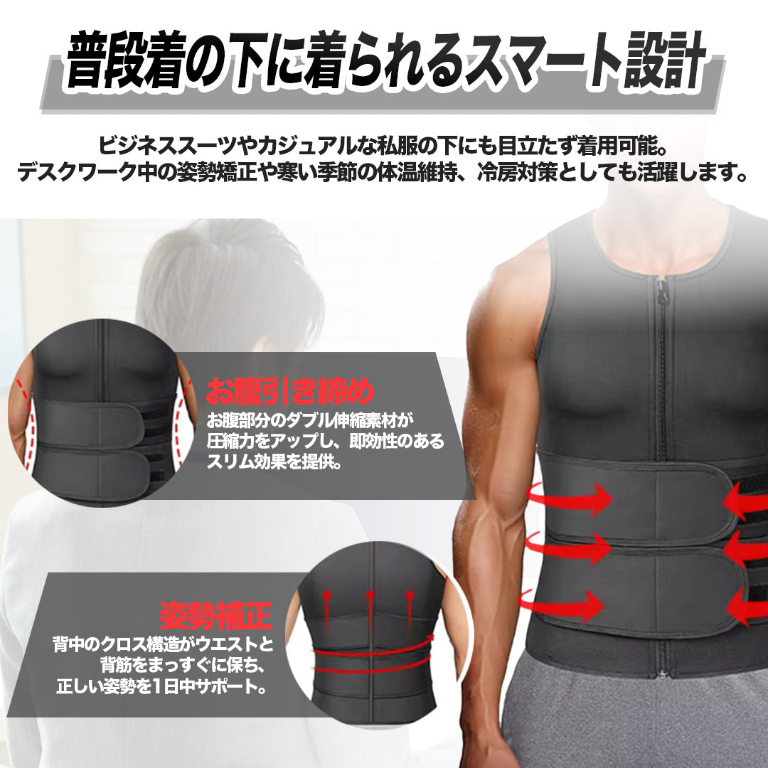 トレーニング器具 | 加圧トレーニング用サウナベスト 男女兼用・洗濯可