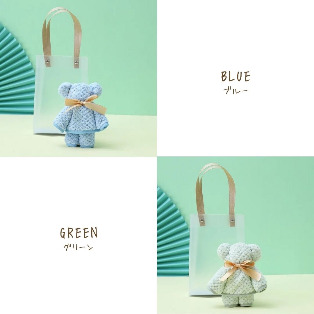 雑貨 その他 | クマ柄ふわふわ厚手ハンカチ | 瞬間吸水・速乾 | ギフト専用袋付き