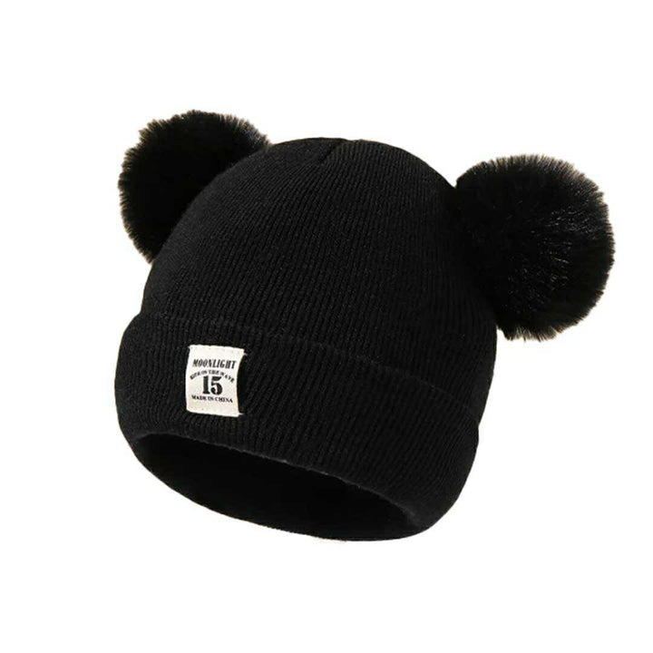 赤ちゃん用品 | くま耳ポンポン付きニット帽 子供・赤ちゃん用