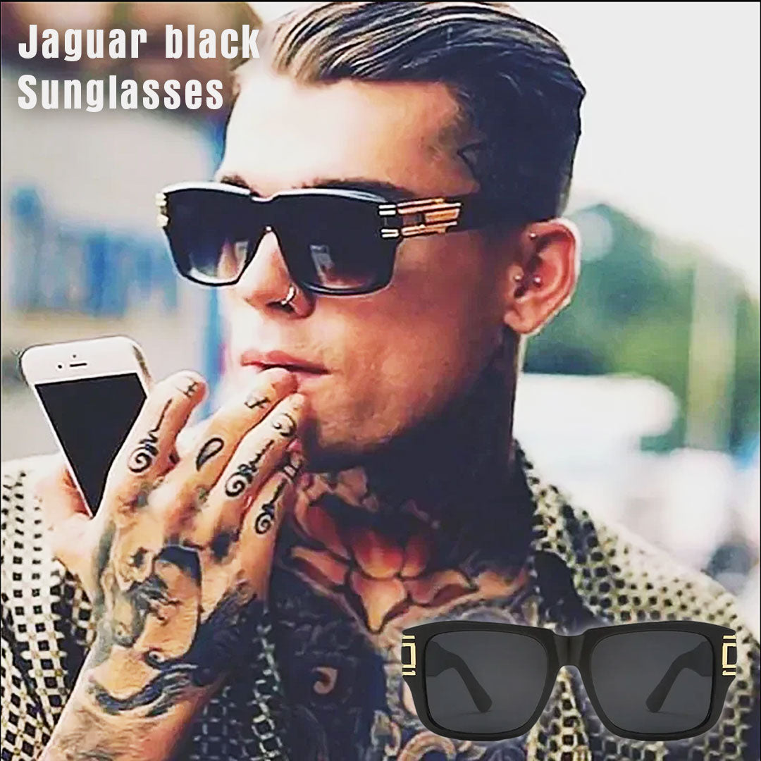 サングラス | ジャガーブラック ゴールデンストライプ サングラス UVカット