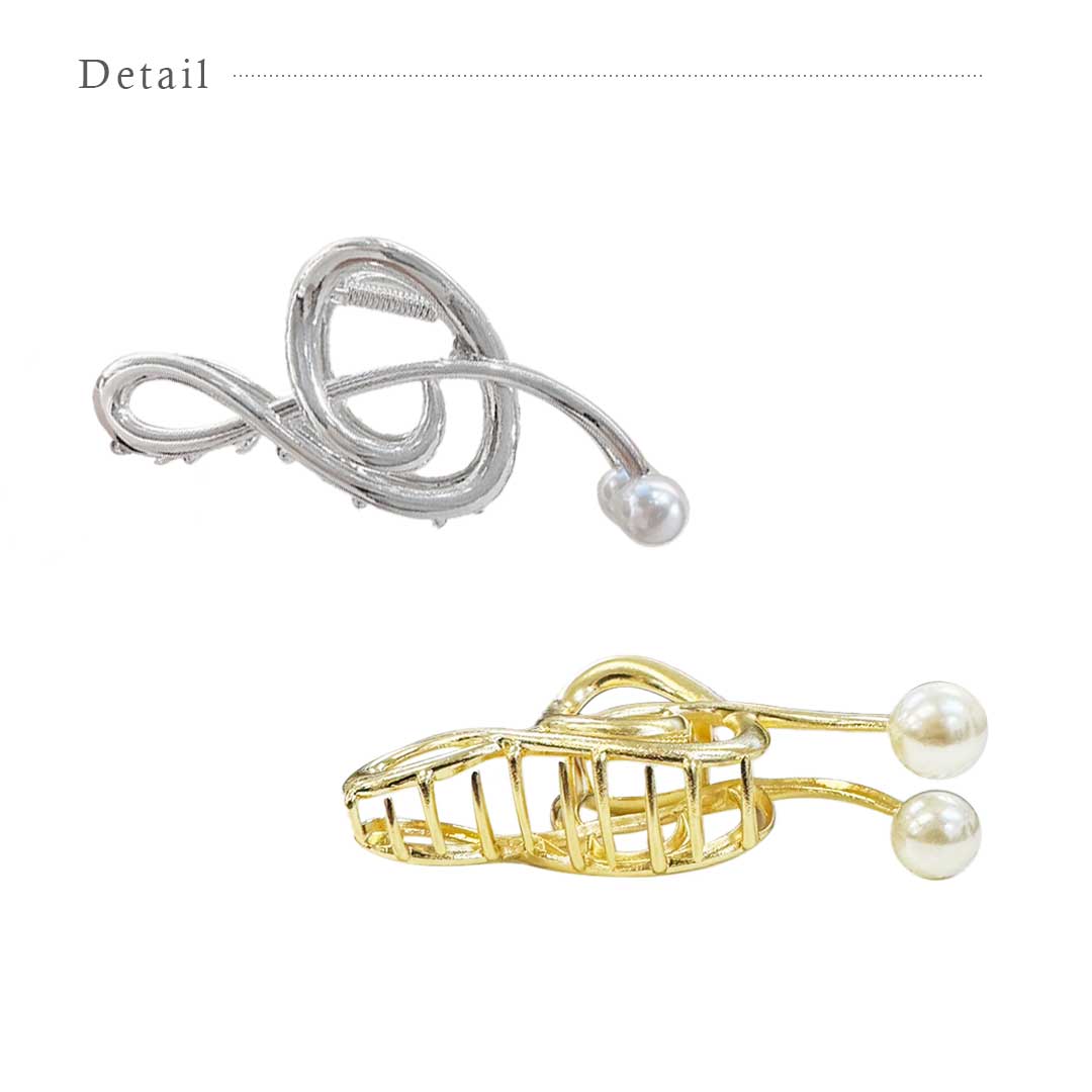 小物 その他 | 音符デザインヘアクリップ ゴールド/シルバー シンプルエスニック