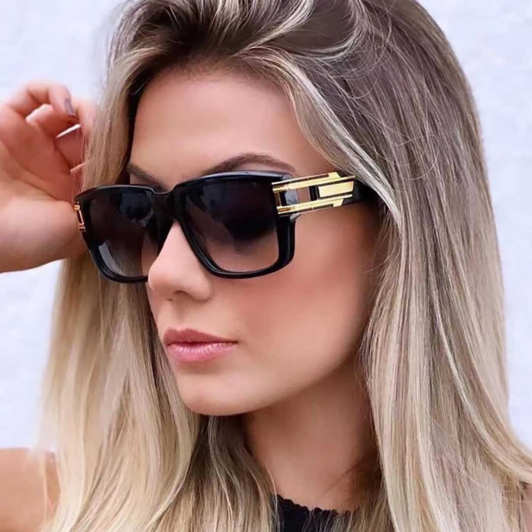 サングラス | ジャガーブラック ゴールデンストライプ サングラス UVカット