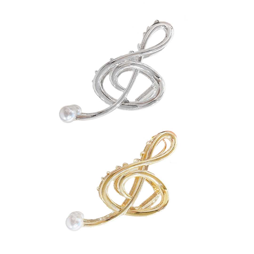 小物 その他 | 音符デザインヘアクリップ ゴールド/シルバー シンプルエスニック