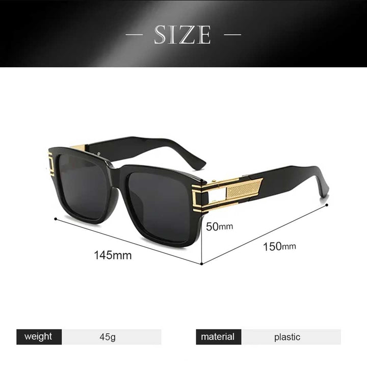 サングラス | ジャガーブラック ゴールデンストライプ サングラス UVカット