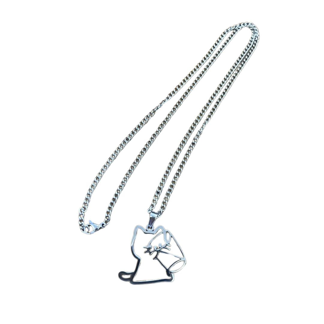 ネックレス | 猫のネックレス ユニセックス HIPHOPジュエリー