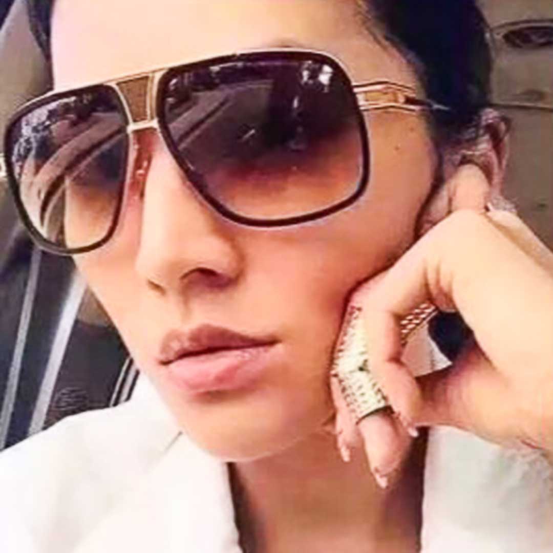 サングラス | レトロ大きめサングラス UVカット 男女兼用