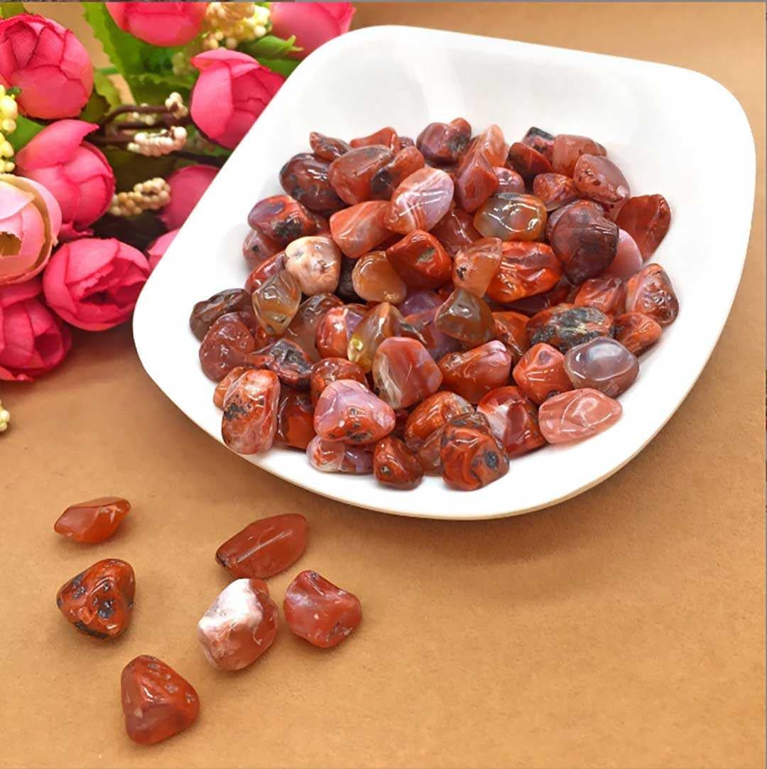 金運 開運 グッズ | 赤瑪瑙の装飾用ガーデンストーン - 天然彩り石