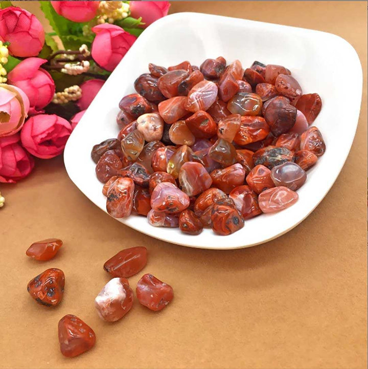 金運 開運 グッズ | 赤瑪瑙の装飾用ガーデンストーン - 天然彩り石