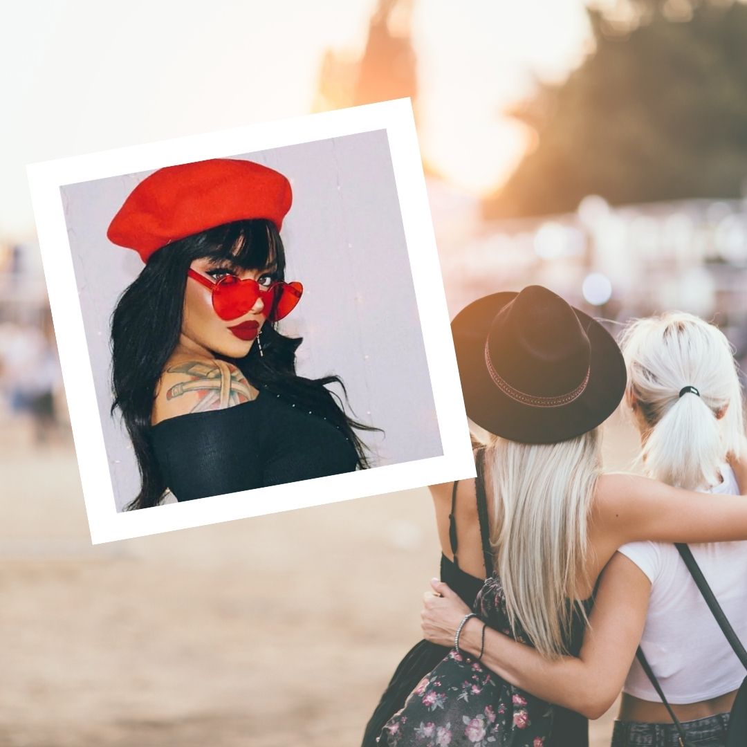 サングラス | ハート型カラーレンズサングラス UVカット