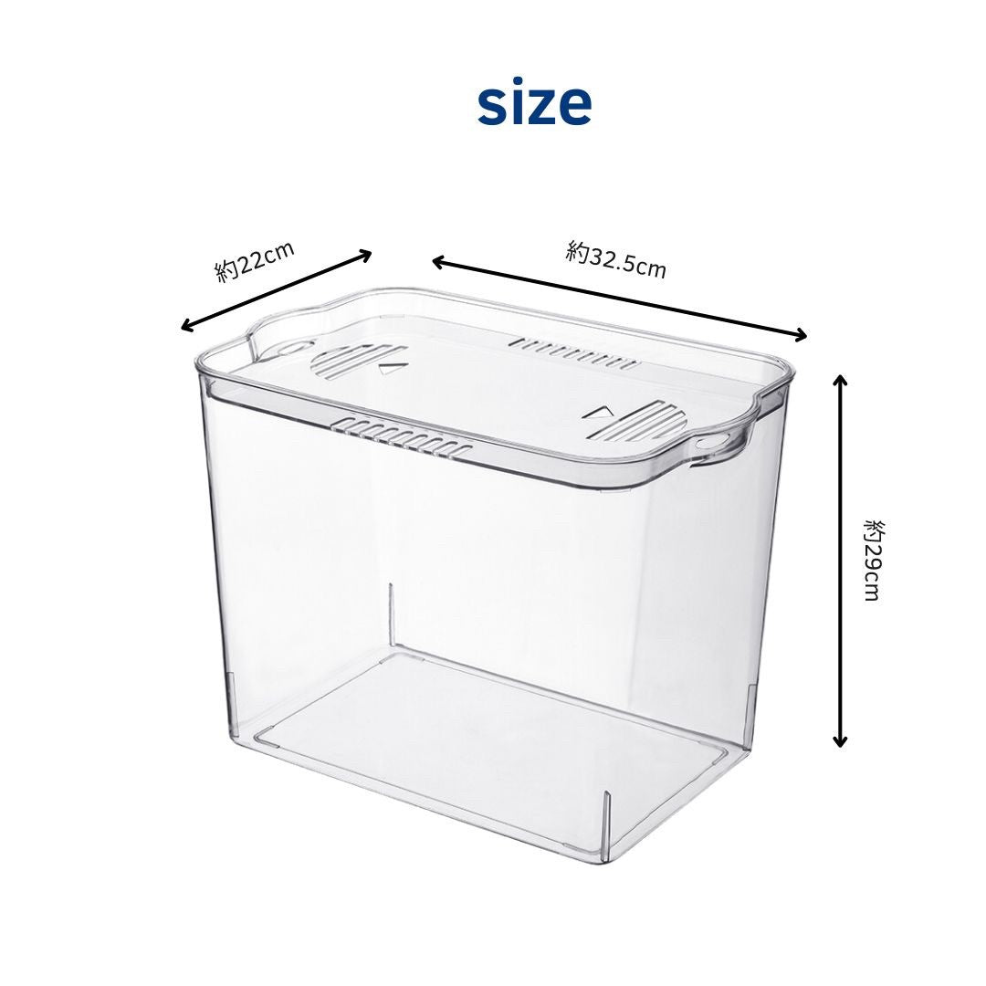 ペットグッズ | メダカ・金魚用クリアアクアリウム - 蓋付きプラスチック水槽