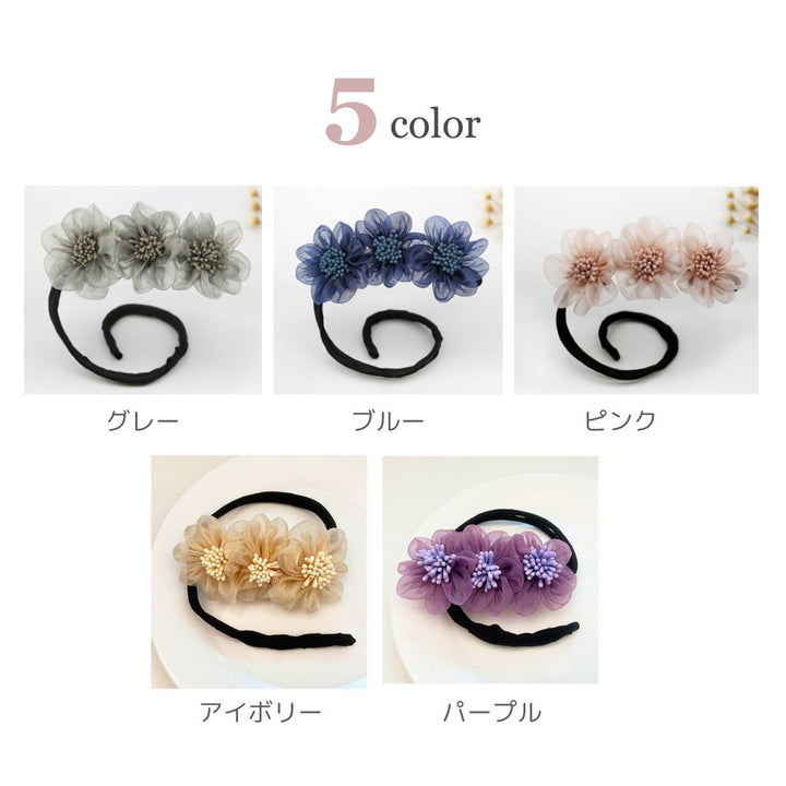 ヘアアクセサリー | シニヨンフラワー ヘアアクセサリー 5カラー