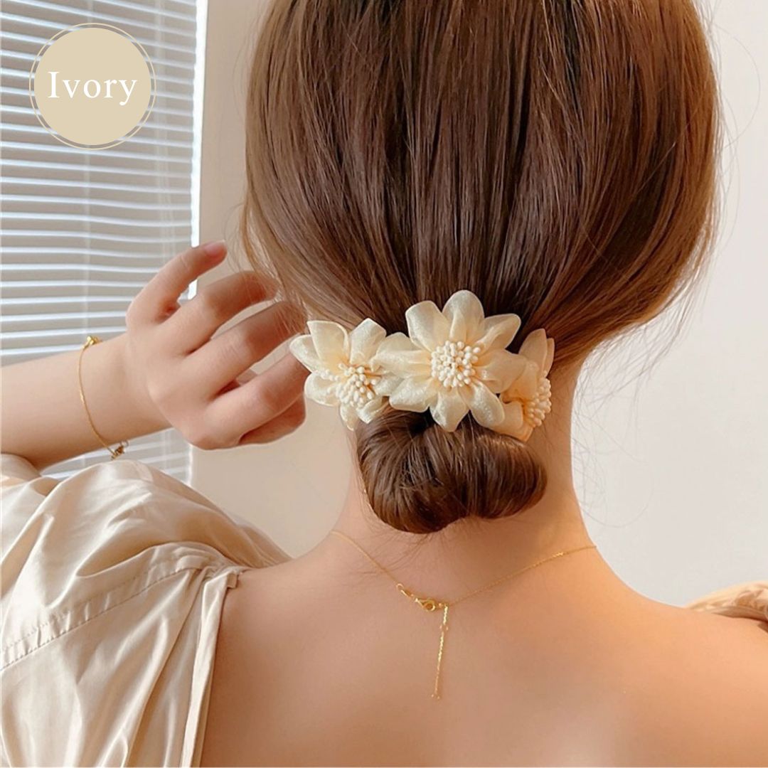 ヘアアクセサリー | シニヨンフラワー ヘアアクセサリー 5カラー