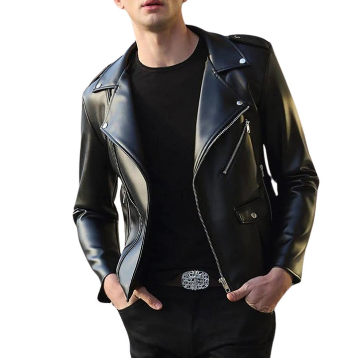 アウター ジャケット | メンズ レザージャケット バイカー ジップアップ 秋冬用