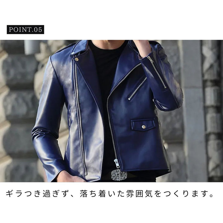 アウター ジャケット | メンズ レザージャケット バイカー ジップアップ 秋冬用