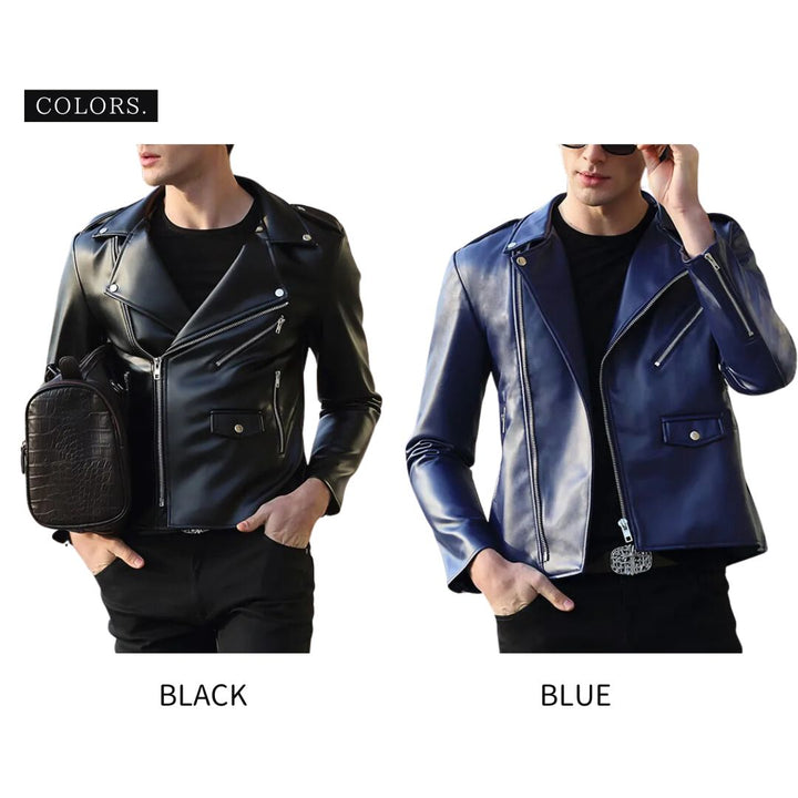 アウター ジャケット | メンズ レザージャケット バイカー ジップアップ 秋冬用
