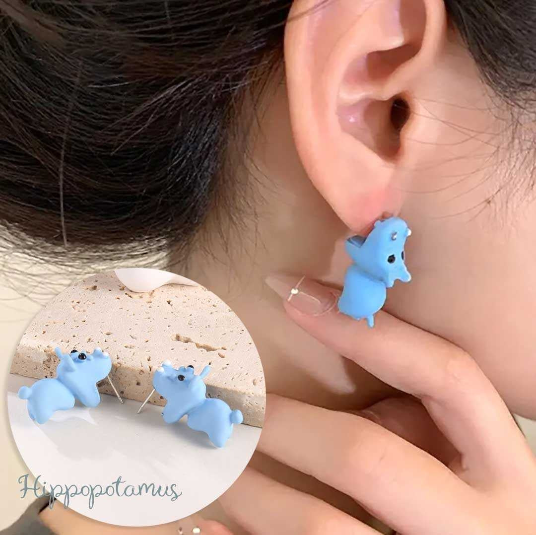 ピアス イヤーカフ | 恐竜・犬・サメ立体ピアス 2個セット