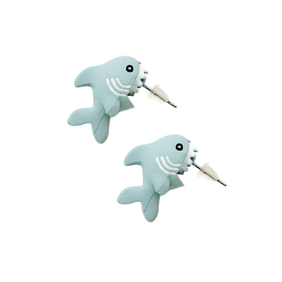 ピアス イヤーカフ | 恐竜・犬・サメ立体ピアス 2個セット