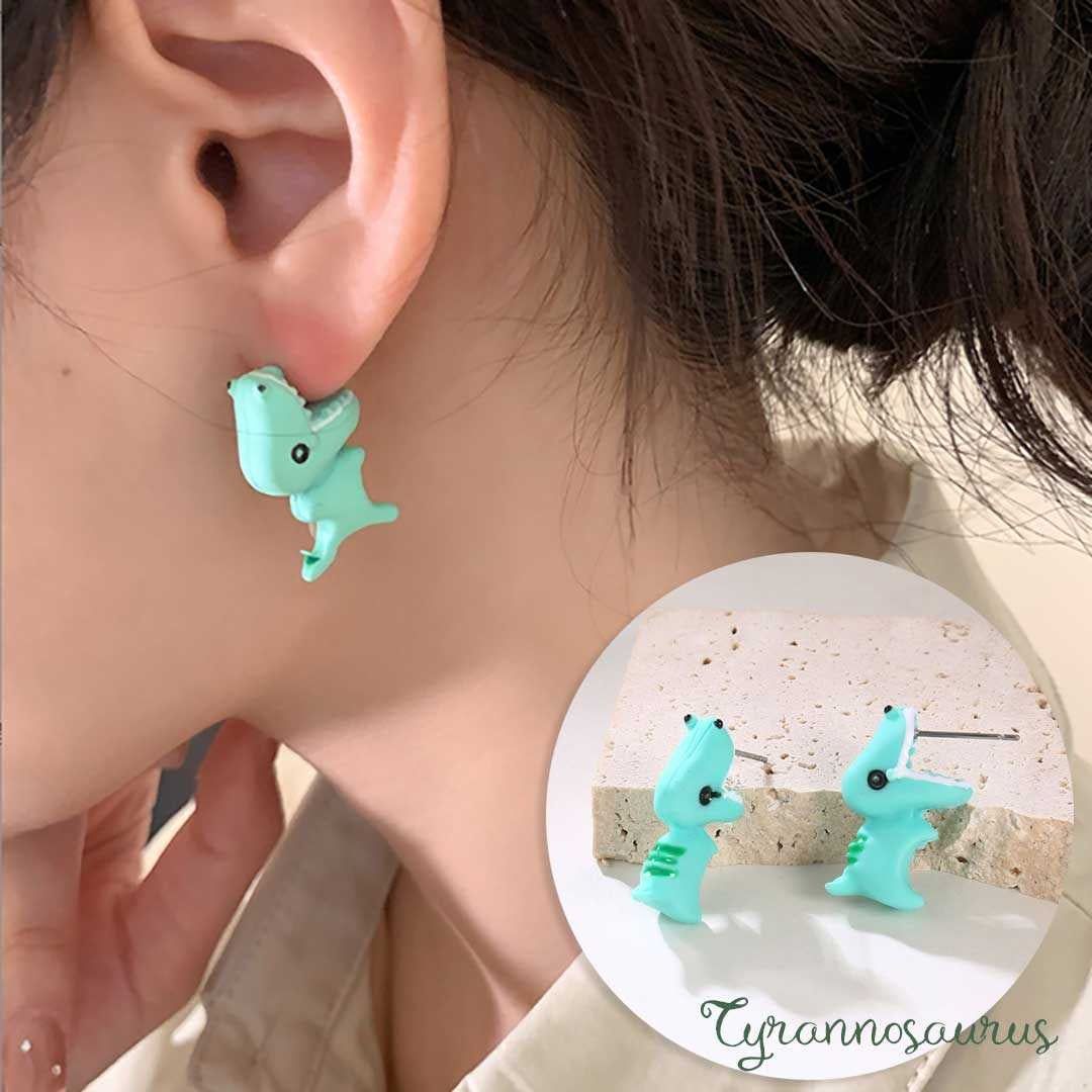 ピアス イヤーカフ | 恐竜・犬・サメ立体ピアス 2個セット