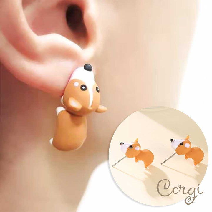 ピアス イヤーカフ | 恐竜・犬・サメ立体ピアス 2個セット