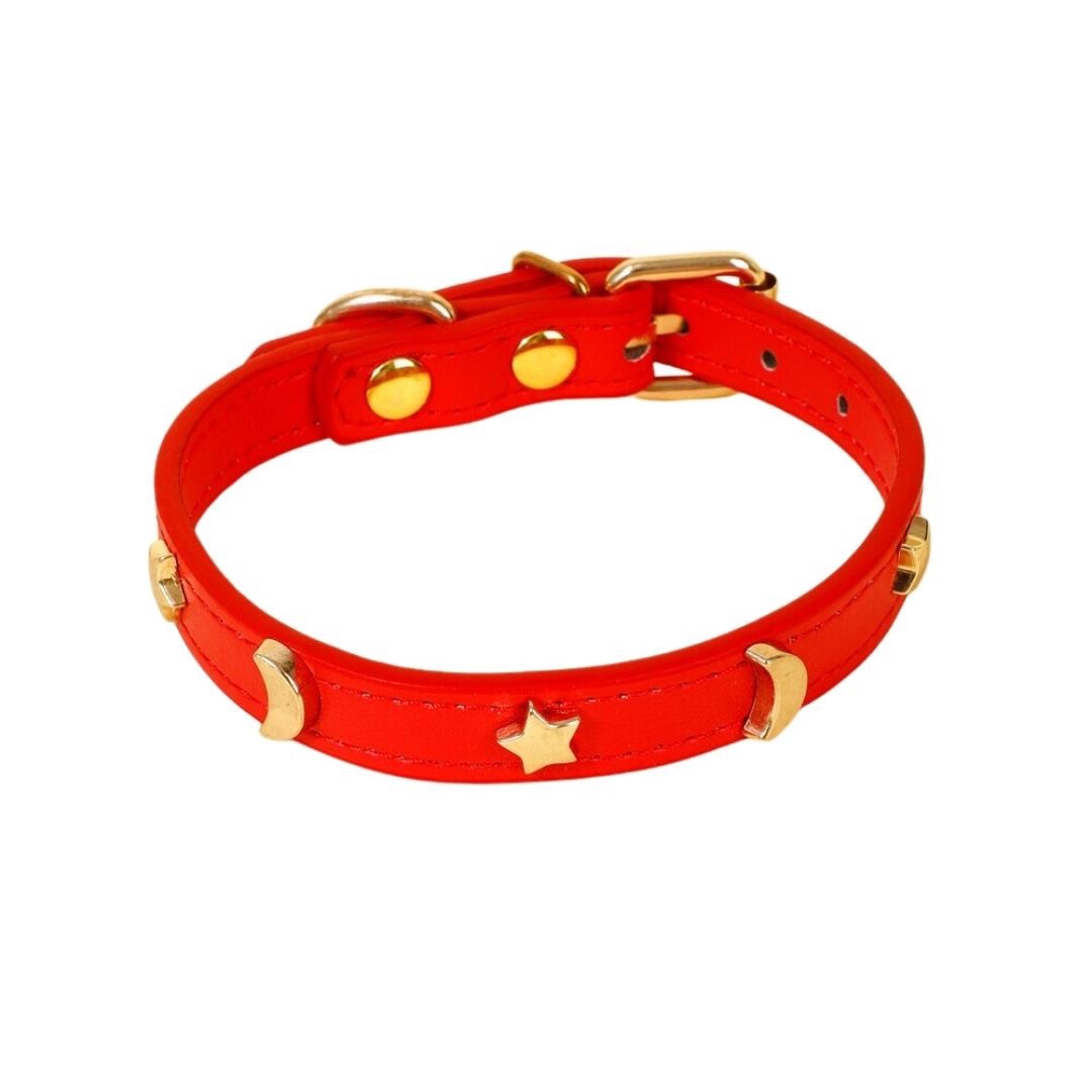 ペットグッズ | レザー首輪 猫・小型犬用 シンプル全6カラー