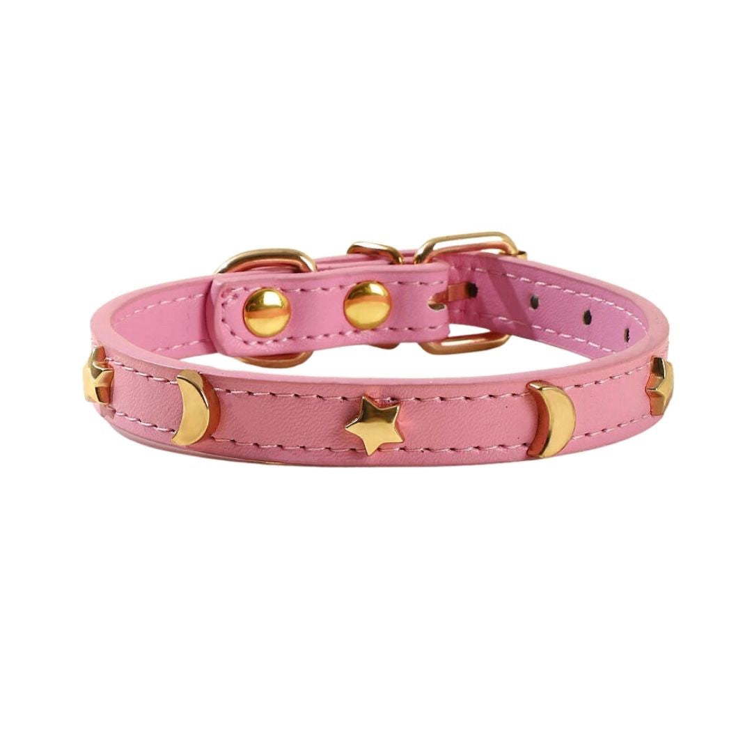 ペットグッズ | レザー首輪 猫・小型犬用 シンプル全6カラー