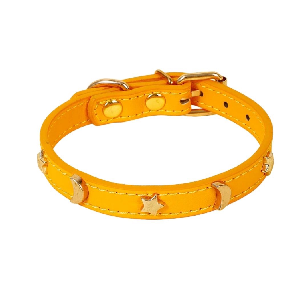 ペットグッズ | レザー首輪 猫・小型犬用 シンプル全6カラー