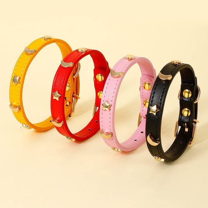 ペットグッズ | レザー首輪 猫・小型犬用 シンプル全6カラー