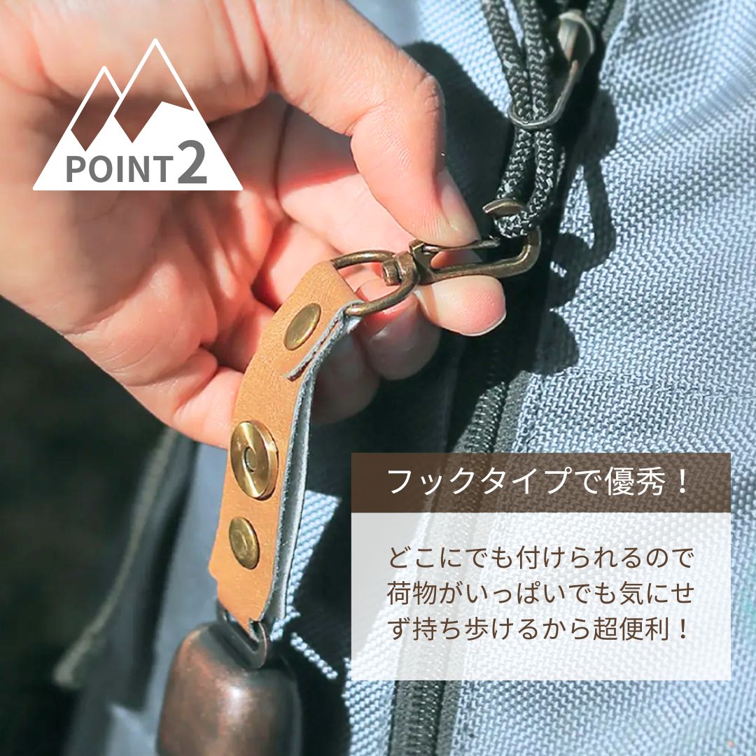 アウトドア用品 その他 | 熊よけ高デシベル鈴 コンパクトフック式 キャンプ・ハイキング用