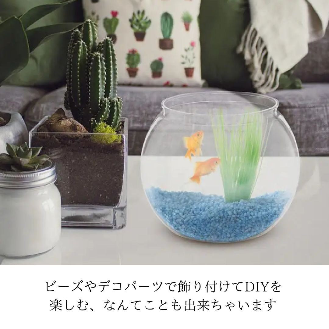 ペットグッズ | 丸型クリアプラスチック水槽 - 金魚・メダカ用