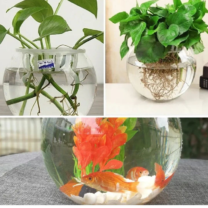 ペットグッズ | 丸型クリアプラスチック水槽 - 金魚・メダカ用