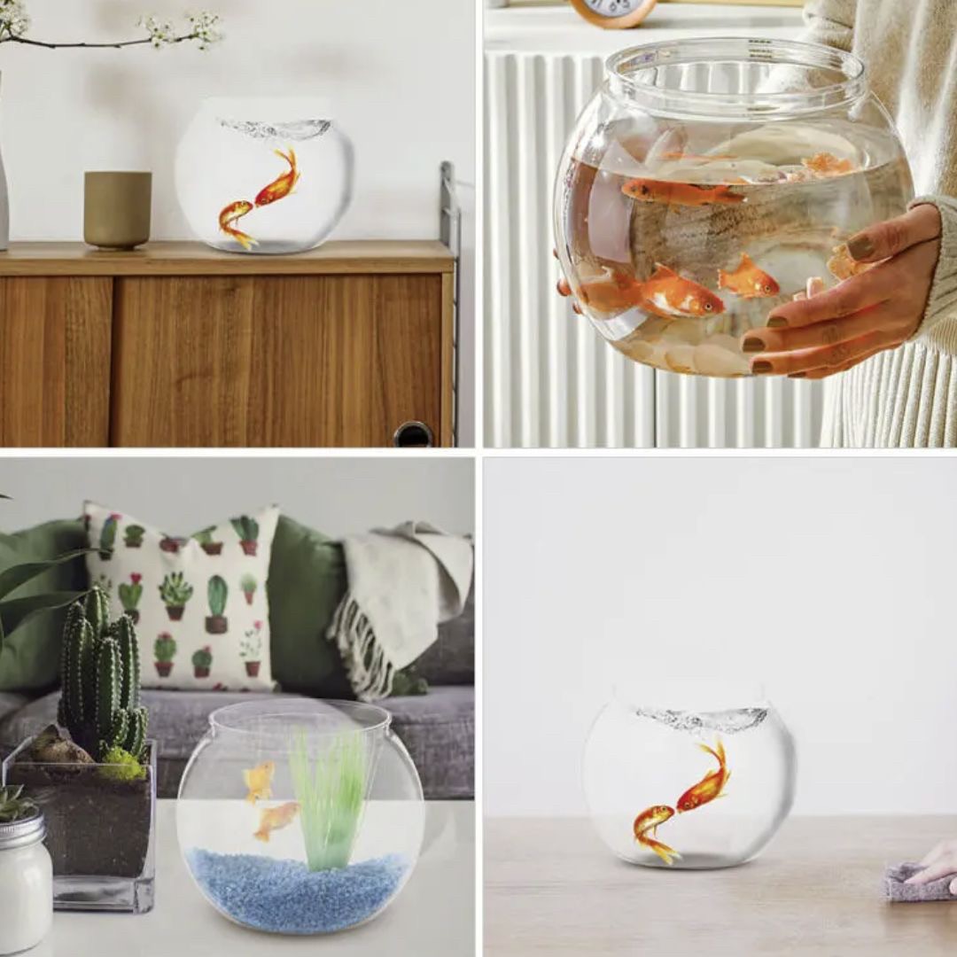 ペットグッズ | 丸型クリアプラスチック水槽 - 金魚・メダカ用